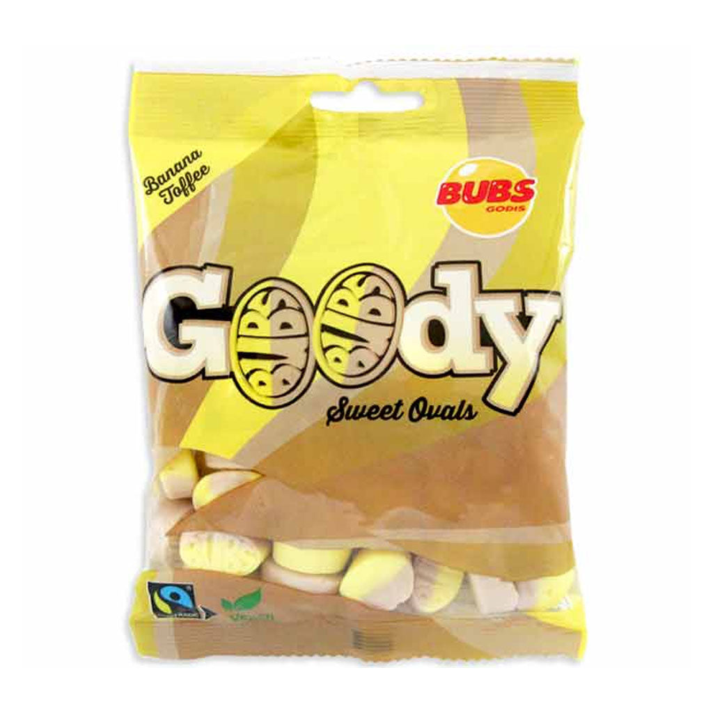 Bubs Goody Banana Toffee Ovals Confection - Nibblers Popcorn Company