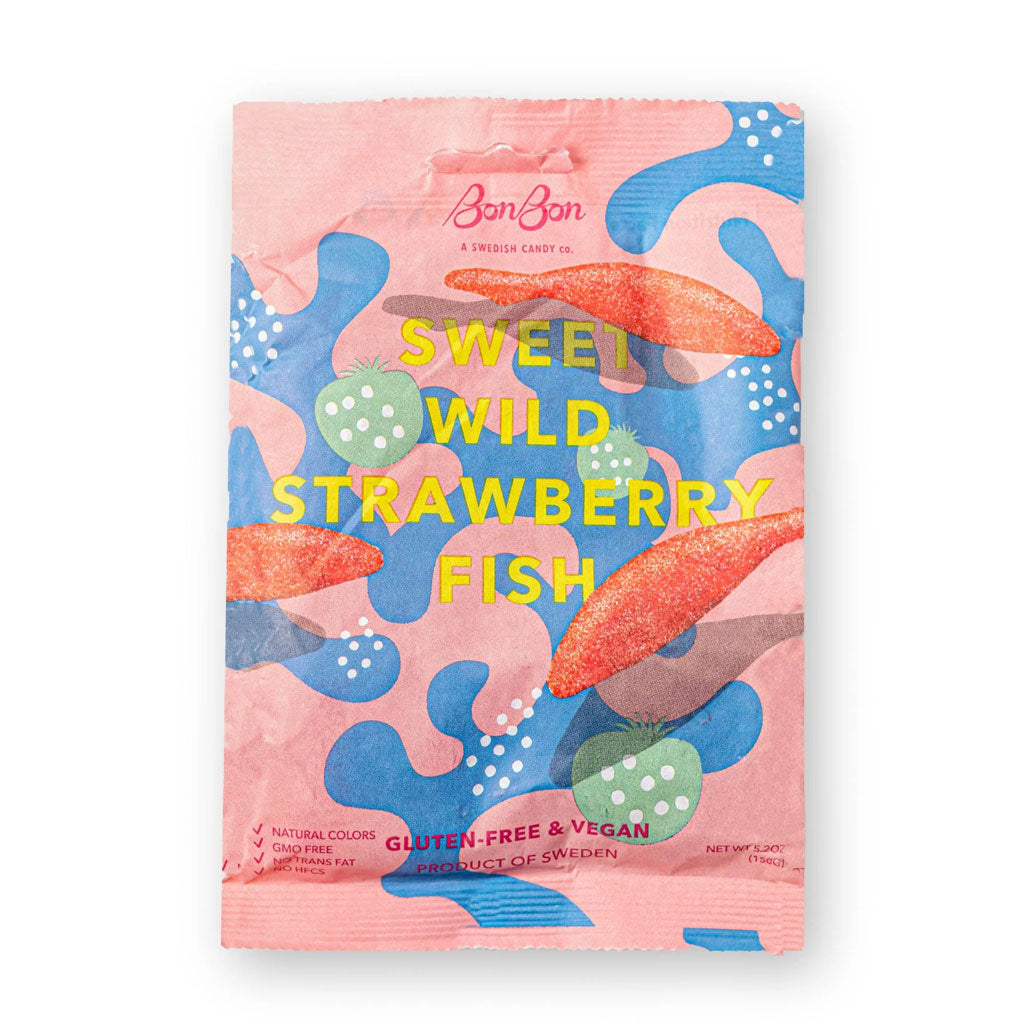 Sweet Wild Strawberry Fish Confection - Nibblers Popcorn Company