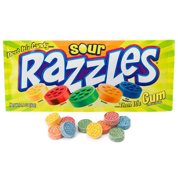 Sour Razzles - Nibblers Popcorn Company